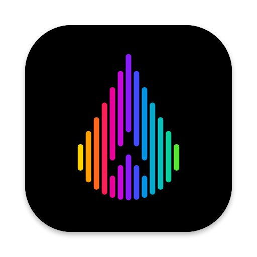 The EQBase app icon: the EQBase mark in color on a rounded black tile, as macOS draws it.
